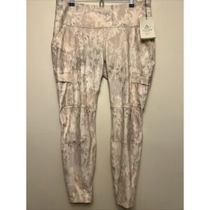 Alpine design women's high-rise legging, XXL, beige print NWT